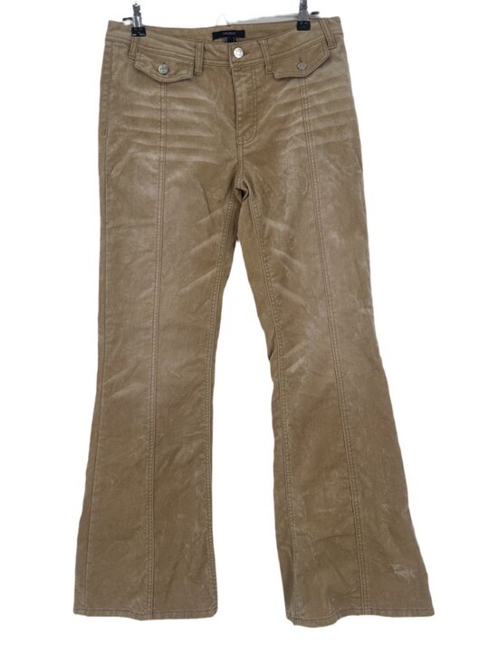Forever 21 Corduroy Pants Acid Wash Tan Size Large - Picture 1 of 8